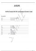  NLN PAX A-Z Vocabulary With 100&percnt;  Accurate Questions And Answers A&plus; Graded