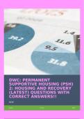 DWC&colon; PERMANENT SUPPORTIVE HOUSING &lpar;PSH&rpar; 2&colon; HOUSING AND RECOVERY &lpar;LATEST&rpar; QUESTIONS WITH CORRECT ANSWERS&excl;&excl;