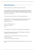 Bio 316 Package Deal With Verified Study Solutions &lpar;Questions And Answers&rpar; Rated A&plus;