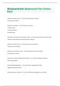 ShadowHealth Abdominal Pain Esther Park Latest Updated 2024&sol;2025 Actual Questions and Answers Fully Solved 100&percnt; Guaranteed Success&period;&lpar;Graded A&plus;&rpar;