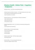 Shadow Health - Esther Park - Cognition - Subjective  &lpar;Questions &plus; Answers&rpar; Verified 100&percnt; Correct&excl;&excl;&period;