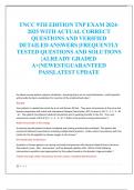 TNCC 9TH EDITION TNP EXAM 2024- 2025 WITH ACTUAL CORRECT  QUESTIONS AND VERIFIED  DETAILED ANSWERS &vert;FREQUENTLY  TESTED QUESTIONS AND SOLUTIONS  &vert;ALREADY GRADED  A&plus;&vert;NEWEST&vert;GUARANTEED  PASS&vert;LATEST UPDATE
