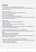 ATR 330 Test Questions and Correct Answers &lpar;elaborations&rpar; with 100&percnt; Accurate &comma; Verified &comma; Latest fully Updated &comma; 2024&sol;2025 &comma;Already Passed &comma; Graded A&plus;&comma; Complete solutions guarantee distinctions Rationales &comma;Rating&colon; 5 