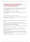 DNP 604 Module 6 40 Questions Correctly Answered&vert;2024
