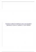 Colorado Accident & health laws state exam simulator&colon; Questions & Answers&colon; Updated A&plus; Score Solution