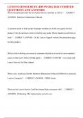 LENOVO RESOURCES &lpar;RWSW202&rpar; 2024 VERIFIED QUESTIONS AND ANSWERS