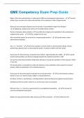 QME Competency Exam Prep Guide Questions And Answers Graded A&plus;