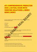 ATI COMPREHENSIVE PREDICTOR  2020 &vert;&vert; ACTUAL EXAM WITH  VERIFIED SOLUTIONS &vert;&vert; NEW&excl;&excl;&excl;  NEW&excl;&excl;&excl; NEW&excl;&excl;&excl;