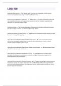 LOG 100 Latest Updated 2024&sol;2025 Actual Questions and Answers Fully Solved 100&percnt; Guaranteed Success&period;&lpar;Graded A&plus;&rpar;