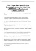 Class V Issue&comma; Turn-In and Residue  Processing Procedures for Using Units UPDATED Exam Questions and  CORRECT Answers