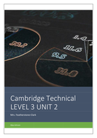 Cambridge Technicals LEVEL 3 UNIT 2 PASS level