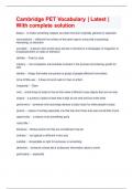 Cambridge PET Vocabulary &vert; Latest &vert; With complete solution
