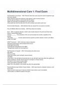 Multidimensional Care 1&colon; Final Exam Questions and Answers 2024&lpar; A&plus; GRADED 100&percnt; VERIFIED&rpar;&period;