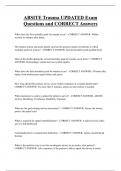 ABSITE Trauma UPDATED Exam  Questions and CORRECT Answers