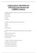 CIDESCO&sol;ELECTROTHERAPY UPDATED Exam Questions and  CORRECT Answers