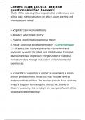 Content Exam 184&sol;238 &lpar;practice questions&sol;Verified Answers&rpar;