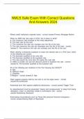  NMLS Safe Exam With Correct Questions And Answers 2024