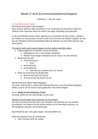M2.2 Media 1e druk (communicatiewetenschappen) complete samenvatting incl. werkcolleges en pdf Nico Drok