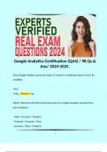 Google Analytics Certification &lpar;QA4&rpar; &sol; 98 Qs & Ans&sol; 2024-2025&period;  