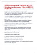 VATI Comprehensive Predictor NCLEX Questions and answers &vert; Newest 2024&sol;25 RATED A&plus;