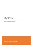 Samenvatting en uitwerking leerdoelen a.d.v.h. Protocol Dyslexie in het v.o. 