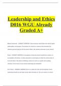 WGU D016 EXAM BUNDLE QUESTIONS & ANSWERS