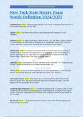 New York State Notary Exam Words Definition 2024&sol;2025 