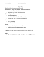 HUM 1020 Notes (Ch.2)