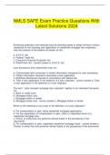   NMLS SAFE Exam Practice Questions With Latest Solutions 2024