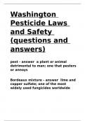 Washington Pesticide Laws and Safety &lpar;questions and answers&rpar;&period;