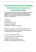 MN 580 &lpar;Pediatrics&rpar; Exam Bank Multiple  Choice Questions and Answers A&plus;  Graded 100&percnt; Verified&period;