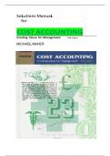 Solutions  Manual for COST ACCOUNTING&colon; Creating Value for Management Fifth Edition  2024 &vert;&vert;MICHAEL MAHER&vert;&vert;ALL NEW