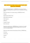 SSR CERTIFICATION EXAM&semi; QUESTIONS AND VERIFIED ANSWERS