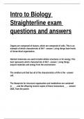 Intro to Biology Straighterline exam questions and answers&period;