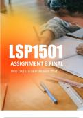 LSP1501 Assignment 8 2024&vert; Due 29 September 2024
