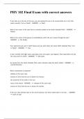 PHY 102 Final Exam with correct answers