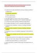 PNLE COMMUNITY HEALTH NURSING EXAM 2 2024&sol;2025 WITH 100&percnt; VERIFIED ACCURATE ANSWERS