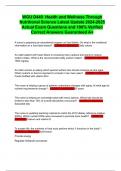 WGU D440  Health and Wellness Through Nutritional Science Latest Update 2024-2025 Actual Exam Questions and 100&percnt; Verified Correct Answers Guaranteed A&plus;