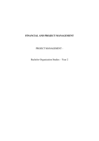 Financial Project Management (FPM) Samenvatting