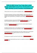 PHR-CA 2022 Comp True False Quiz Latest Update 2024-2025 Actual Exam 50 Questions and 100&percnt; Verified Correct Answers Guaranteed A&plus;
