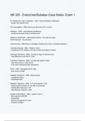 NR 325 - Endocrine Diabetes Class Notes- Exam 1 questions and correct answers &lpar;elaborations&rpar; with 100&percnt; accurate &comma; verified &comma; latest fully updated &comma; 2024&sol;2025 &comma;already passed &comma; graded a&plus;&comma; complete solutions guarantee distinctions rationales&vert; 5-star rating