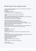 NR 325- Exam 2  vison&comma; hearing 7 nuero questions and correct answers &lpar;elaborations&rpar; with 100&percnt; accurate &comma; verified &comma; latest fully updated &comma; 2024&sol;2025 &comma;already passed &comma; graded a&plus;&comma; complete solutions guarantee distinctions rationales&vert; 5-star rating