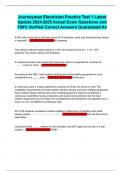 Journeyman Electrician Practice Test 1 Latest Update 2024-2025 Actual Exam Questions and 100&percnt; Verified Correct Answers Guaranteed A&plus;
