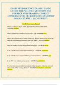 USAHS NEUROSCIENCE EXAMS 1 2 AND 3  LATEST 2024 PRACTICE QUESTIONS AND  CORRECT ANSWERS &lpar;100&percnt; CORRECT  ANSWERS&rpar; USAHS NEUROSCIENCE EXAM PREP   EXAMS 1&comma; 2 & 3&lpar;NEWEST&excl;&rpar;
