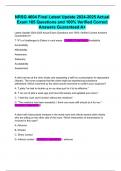 NRSG 4604 Final Latest Update 2024-2025 Actual Exam 165 Questions and 100&percnt; Verified Correct Answers Guaranteed A&plus;