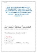 WGU D431 DIGITAL FORENSICS IN  CYBERSECURITY EXAM 2024 ACTUAL  EXAM COMPLETE 200 QUESTIONS WITH  DETAILED VERIFIED ANSWERS &lpar;100&percnt;  CORRECT ANSWERS&rpar; &sol;ALREADY  GRADED A&plus;