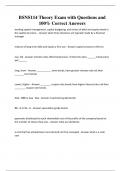 BSNS114 Theory Exam with Questions and 100&percnt; Correct Answers