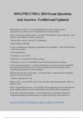 MNG3702 UNISA 2024 Exam Questions And Answers&period; Verified and Updated