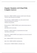 Organic Chemistry ACS Final With Complete Answers&period;