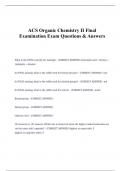 ACS Organic Chemistry II Final Examination Exam Questions & Answers&period;